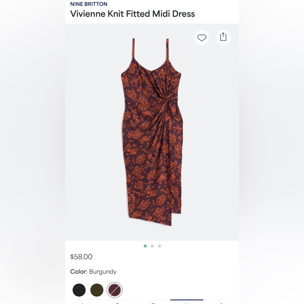 Nine Britton Vivienne Knit Fitted Midi Dress